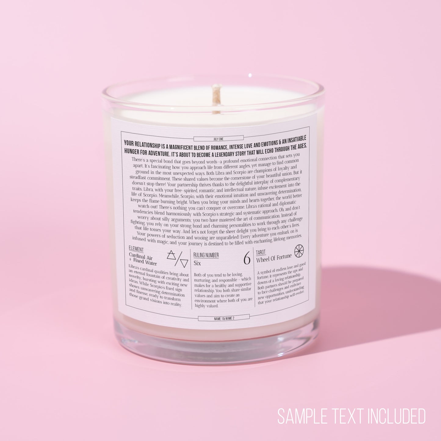 Scorpio and Capricorn Compatibility Candle